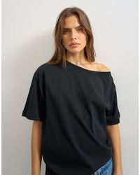TOPSHOP - Fallen Shoulder T-shirt - Lyst