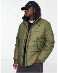 Fred Perry - Short Quilted Padded Jacket - Lyst