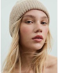 Stradivarius - Ribbed Cap With Plate - Lyst