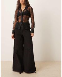 Never Fully Dressed - Wide Leg Palazzo Jeans - Lyst