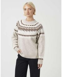 Brave Soul - Crew Neck Fairisle Jumper - Lyst