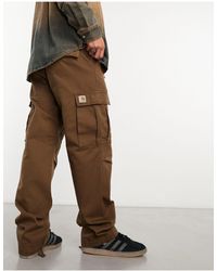 Carhartt - Pantalones cargo marrones corte estándar - Lyst