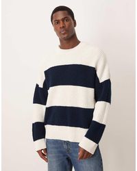 ARKET - Pure Cotton Breton Striped Crew Neck Sweater - Lyst