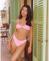 The Frolic - X Lydia Kara Exclusive Rose Bow Trim Bikini Bottom Co-ord - Lyst