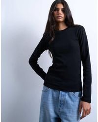 TOPSHOP - Long Sleeve Everyday Tee - Lyst