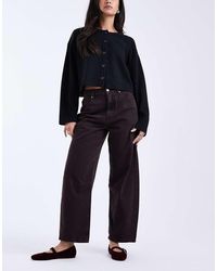 ASOS - Ankle Grazer Barrel Jeans With Cinch Waist - Lyst