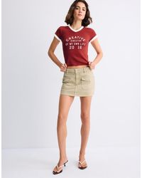 Stradivarius - Graphic V-neck T-shirt - Lyst