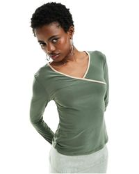 Collusion - Slinky Wrap Detail Long Sleeve Top - Lyst