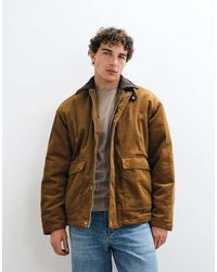 ASOS - Oversized Cord Field Jacket With Contrast Collar - Lyst