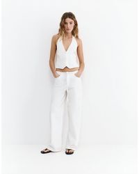 Pull&Bear - baggy Jeans With Stud Detail And Drawstring - Lyst