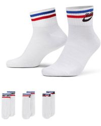 Nike - Essential 3 Pack Ankle Socks - Lyst