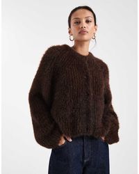 Miss Selfridge - Fluffy Cardigan - Lyst