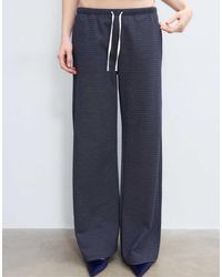 Stradivarius - Striped Wide-leg jogger Trousers - Lyst