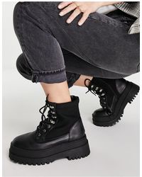 Missguided Chunky Hiker Boots - Black