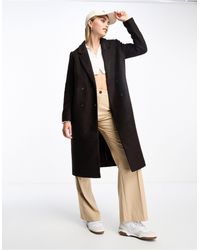 Monki - – eleganter, zweireihiger mantel aus wollmix - Lyst