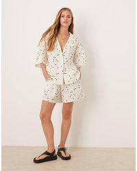 Vrg Grl - Eliza Polka Dot Linen Short Co-ord - Lyst
