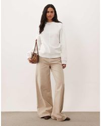 ASOS - Knitted Neck And Cuff Sweatshirt - Lyst