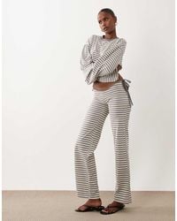 Lioness - Bloom Broek Met Rechte Pijpen, Katoenmix En Tailleceintuurdetail - Lyst
