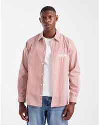 ASOS - Regular Fit Stripe Shirt With Chest Embroidery - Lyst
