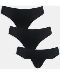 Vero Moda - Pack De 3 Braguitas Negras De - Lyst