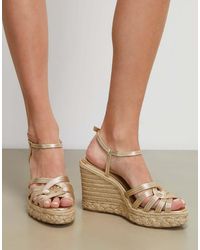 River Island - Caged Wedge Heel Sandals - Lyst