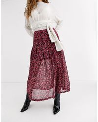 AllSaints Drea - Midirok Met Kersenbloesem - Roze