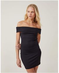 Cotton On - Off Shoulder Luxe Mini Dress - Lyst