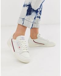 adidas originals continental 80s trainers in triple white