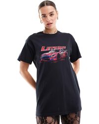 ASOS - Oversized Tee With Racing Car Graphic - Lyst