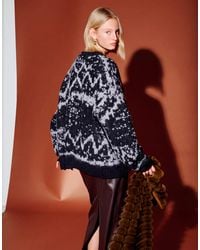 Weekday - Premium Wool Blend Oversized Fairisle Jumper - Lyst