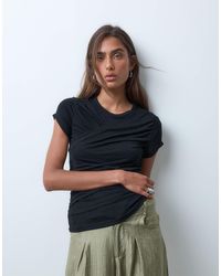 ASOS - Drapey Wrap Front Top - Lyst