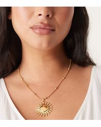 ASOS - Collar Con Colgante De Sol De Acero Inoxidable Resistente Al Agua De Asos Design Curve - Lyst
