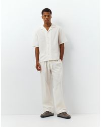 Pull&Bear - – hose aus leinenmix - Lyst