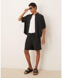 ASOS - Co-ord baggy Fit Pull On Linen Rich Short - Lyst