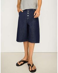Bershka - Barrel Denim Bermuda Shorts - Lyst