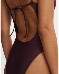 Cotton On - Tie Back Strappy One Piece Brazilian - Lyst