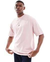 ASOS - Camiseta Rosa Extragrande Básica De - Lyst