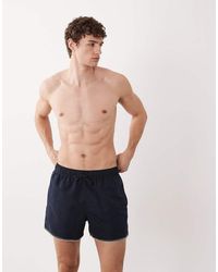 ASOS - Short Length Swim Shorts With Embroidery - Lyst