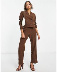 Vero Moda - Aware Tailored Cropped Suit Blazer With Open Back - Lyst