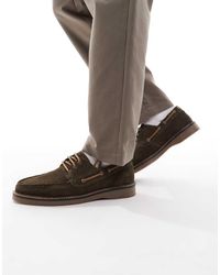 Thomas Crick - 'Triggs' Suede Casual Lace-Up Boat Shoes - Lyst