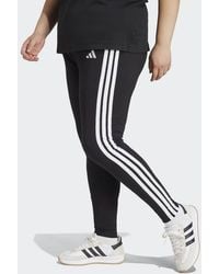 adidas Originals - Essentials 3-Stripes Cotton Leggings (Plus Size) - Lyst