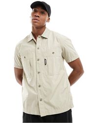 Marshall Artist - Camicia a maniche corte beige con doppia tasca - Lyst