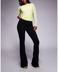 ASOS - Premium Ponte Flare Pants With Tailored Waistband - Lyst