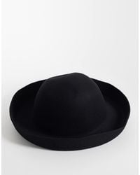 ASOS - Wool Turn Back Boater Hat - Lyst