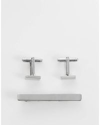 ASOS - Tie Bar And Cufflink Set - Lyst