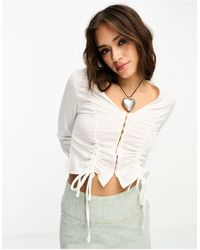 Reclaimed (vintage) - Corset Shirt With Lace Details - Lyst