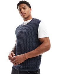 ASOS - Débardeur décontracté en maille torsadée - délavé - Lyst