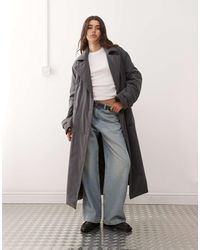 Weekday - Oversized Gewatteerde Trenchcoat - Lyst