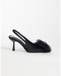 ASOS - Sunset Oversized Corsage Slingback Mid Heel Shoes - Lyst
