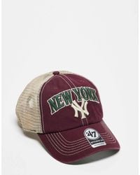 '47 - Ny Yankees Script Clean Up Trucker Cap - Lyst